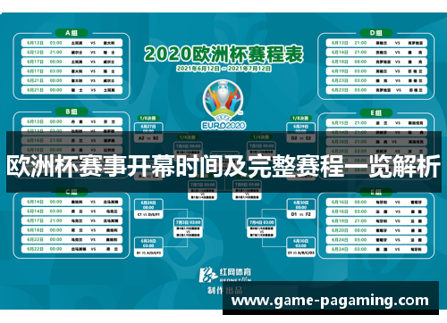 欧洲杯赛事开幕时间及完整赛程一览解析